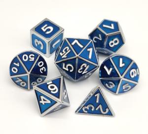 Wholesale Handmade Luxury Blue Dice Set Multipurpose Hand Poured D4 D6 D8 from china suppliers