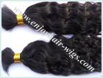 Malaysian 5A virgin remy hair bulk ,natural color(can be dye) natural wave 10''