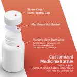 Custom Food Grade Plastic Pill Bottle Screw Cap HDPE Medicine Bottle