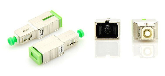 Singlemode Simplex SC/APC Fixed 1DB Fiber Optic Attenuator