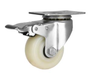 Wholesale 75mm swivel castors with brakes nylon casters double locking casters from china suppliers