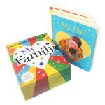 6x6inch 3pcs children's Kids Board Books 700Gsm Gloss C1S Art Paper Cover