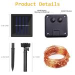 LED Outdoor Solar Lamp String Lights 100/200 LEDs Fairy Holiday Christmas Party