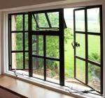 Modern Sliding Iron Steel / Aluminum Grill Window Metal Casement