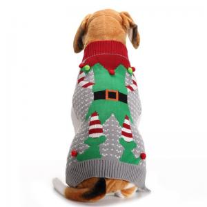 Wholesale Pet Dog Sweaters Christmas Clothes With Plush Balls Teddy Golden Retriever Doggie Sweater from china suppliers