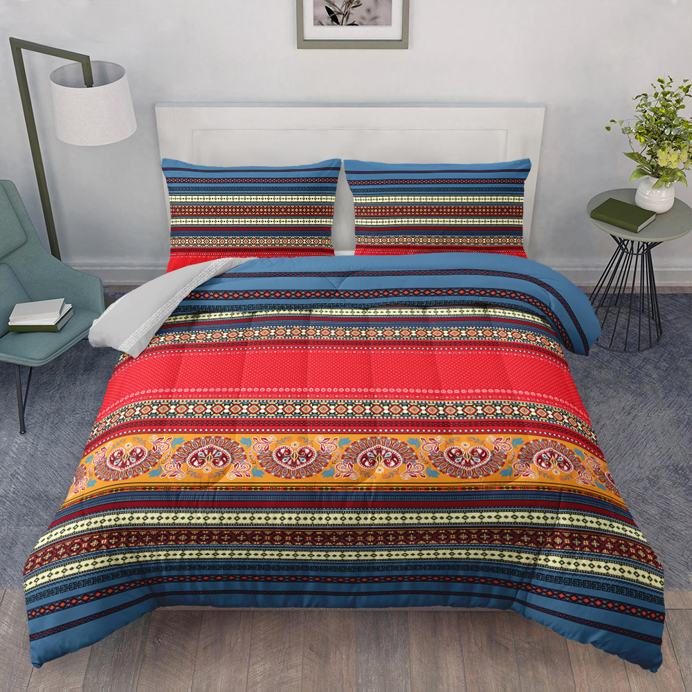 Add a Touch of Sophistication to Your Bed with Geometric Pattern Flannel Bedding Set