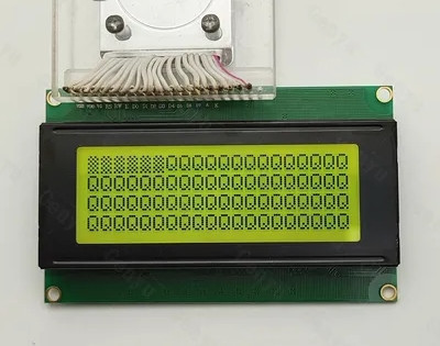 STN Yellow Green Monochrome LCD Display Module 20x4 Character LCD Display 16 pin