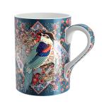 Relief Carving Bone China Cups Latte Mugs 11.5cm Wearproof Anti Scalding