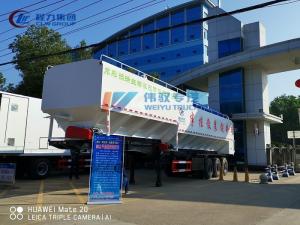 Wholesale 50T 60T FUWA Livestock Feed Transport 3 Axle Semi Trailer from china suppliers