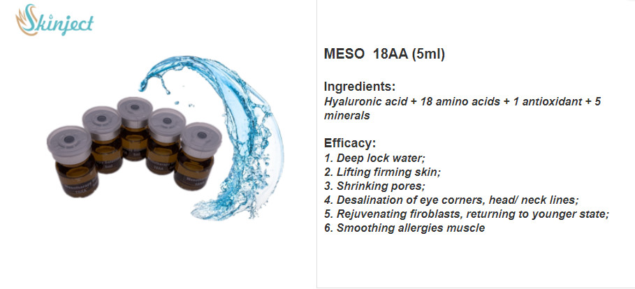 Transparent Anti Aging Mesotherapy Solution Colorless