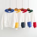 Adults Multi Color Block Unisex Plain Hoodies Fleece Fabric