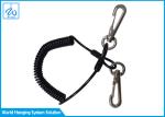 Tool Safety Lanyard 3m Coil Spring Lanyard With Carabiner Custom