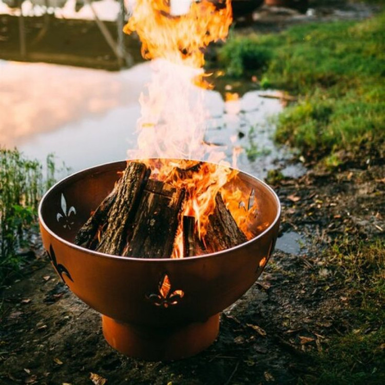 Large Corten Steel Brazier Outdoor Fire Pit Garden Fire Bowl Rustic Fire Pit