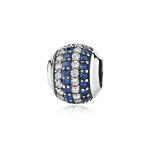 Fashion White and Blue CZ 925 Sterling Silver Jewelry Making Accessories