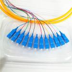 12 Cores LSZH 0.9mm SC UPC Low PDL Fiber Optic Pigtail