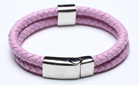 Leather Bracelet, Stainless Steel Clasp