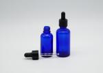 ISO9001 15ml Cobalt Blue Tincture Dropper Bottles Glass Shelled