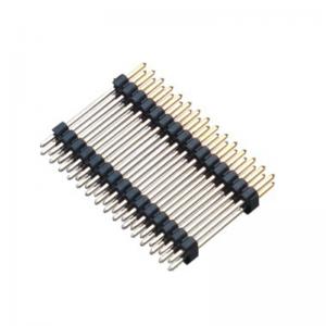 China Black PA9T 2mm Male And Female Header Pins , 500V Dual Row Header Connector on sale