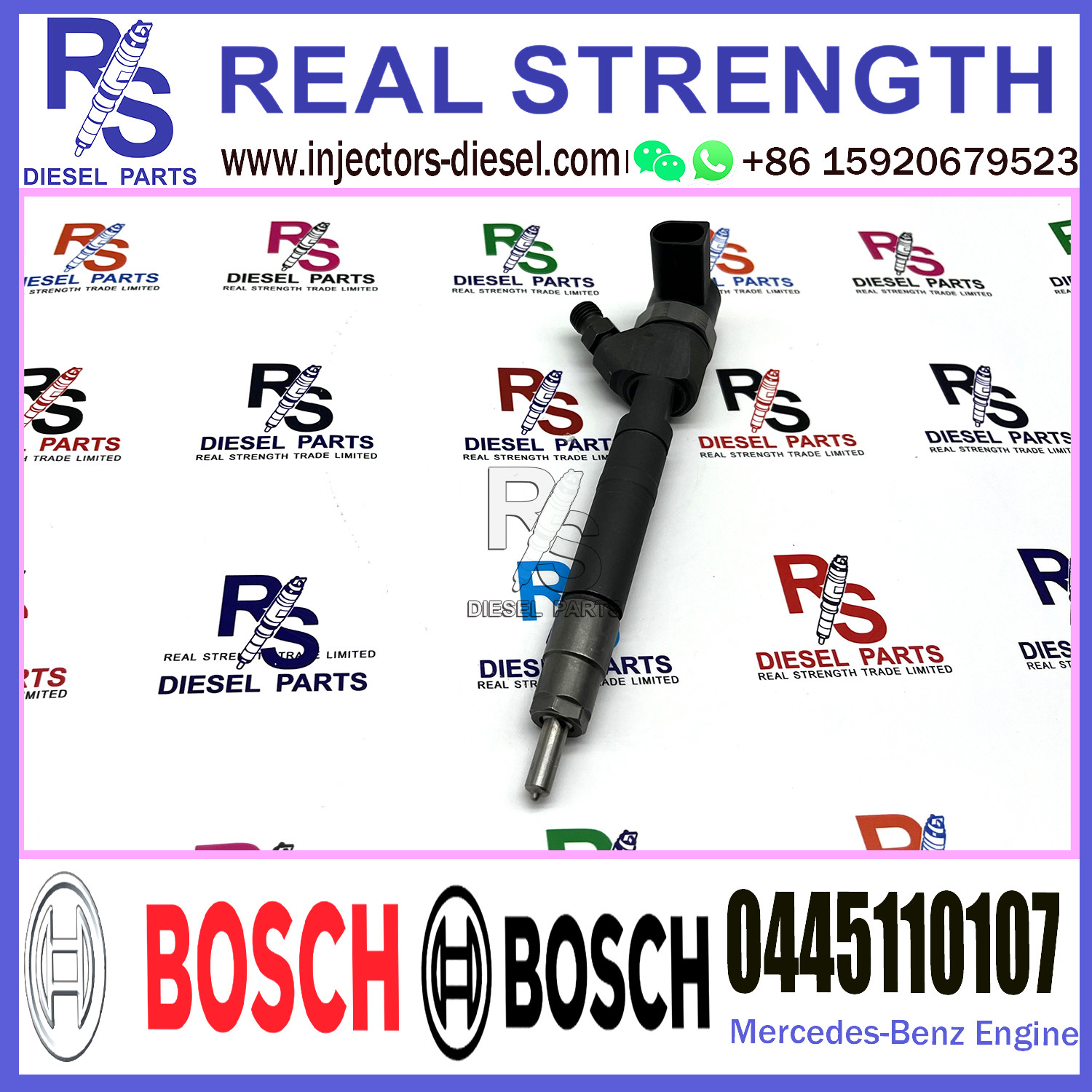 Diesel Fuel Common Rail Injector 0445110106 0445110105 0445110107 0986435037 For Mercedes-Benz 2.2CDi/2.7CDi Engine