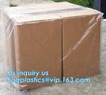 Commercial clear gussted bags for pallet covers, Plastic vinyl cover with square