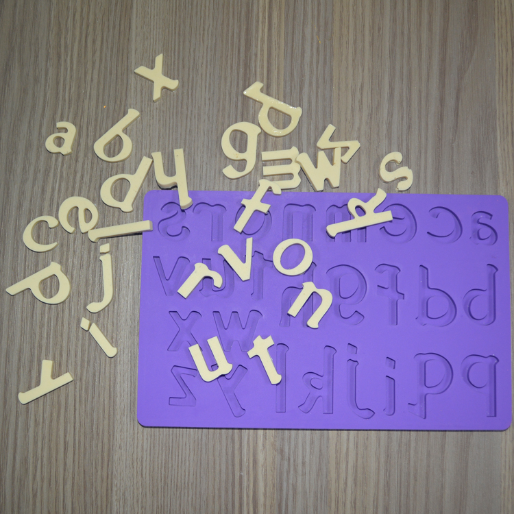 Fondant Silicone Letter Mold DIY Handmade Alphabet Moulds For Cake Decorating