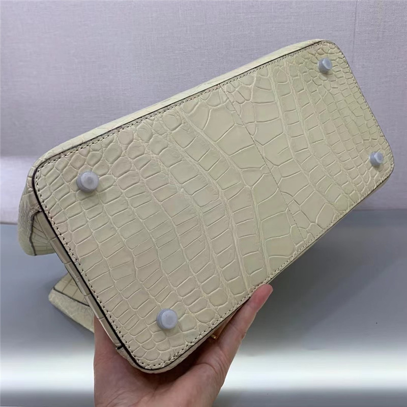 Authentic Crocodile Belly Skin Women Totes Purse Female Handbag Genuine Alligator Leather OL Lady Large Shoulder Bag