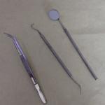 3 Sets Oral Instruments Dental Hygiene Tool Kit Teeth Hygiene Explorer Probe
