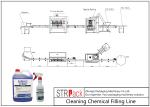 Industrial Bottle Filling Line Cleaning Chemical Filling Line Stable Voltage
