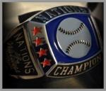Youth Little League Baseball Championship Rings