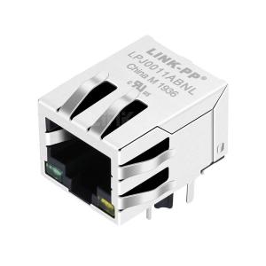 Wholesale Tyco 5-1840406-8 Compatible LINK-PP LPJ0011ABNL 10/100 Base-T 1 Port Lan RJ45 Magjack Tab Down Green/Yellow Led from china suppliers