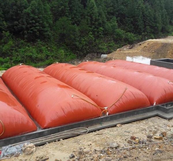 1.5mm PVC Coated Tarpaulin 1000 Ton Biogas Sstorage Tank Methane Gas Tank