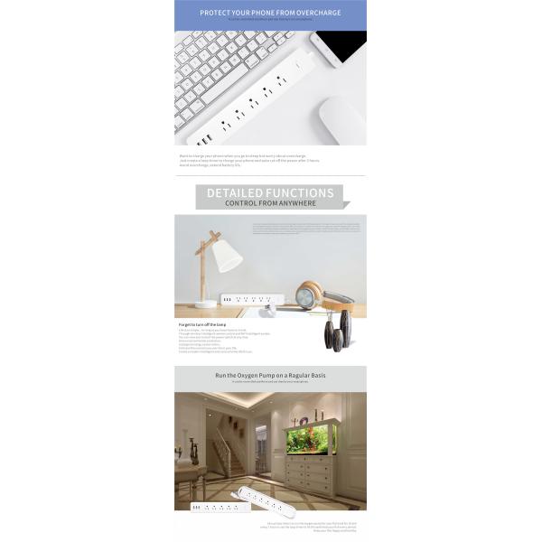 5 Way +USB US Standard 15A Wi-Fi Smart Power Strip Sub-control