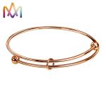 68mm SS304 Expandable Charm Bangle Bracelets For Girls