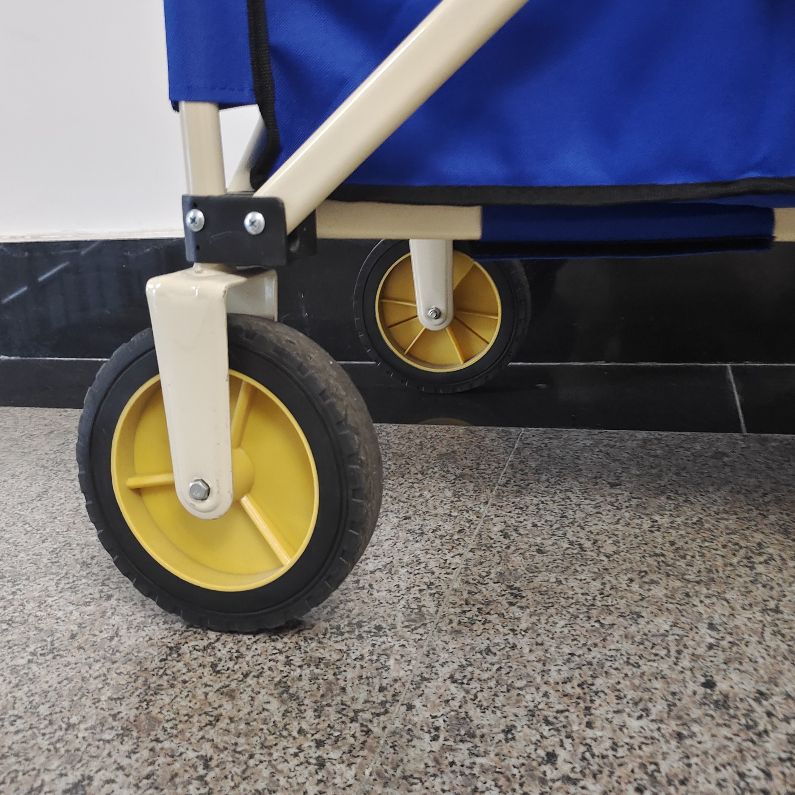 Collapsible Folding Wagon Cart Four Wheels Retractable Handle Heavy Duty Utility Hand Trolley