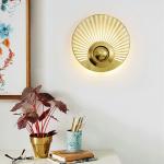 Creative Art Disc Hollow Metal Wall Lamp Hotel Bedroom Bedside New Earth led