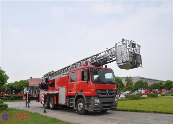 Imported Benz Chassis 6X4 Drive Aerial Ladder Fire Truck 32 meters Working