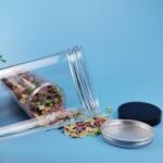 78mm FDA Tested Screw Flower Tea Plastic Food Jars