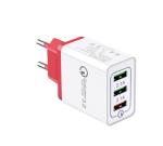 US EU AU Plug Quick Charge 3.0 Charger / QC Three USB Wall Charger