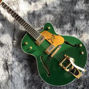 Wholesale Custom Grand Gret Model Semi Hollow Body Jazz Electric Guitar In Green Color from china suppliers
