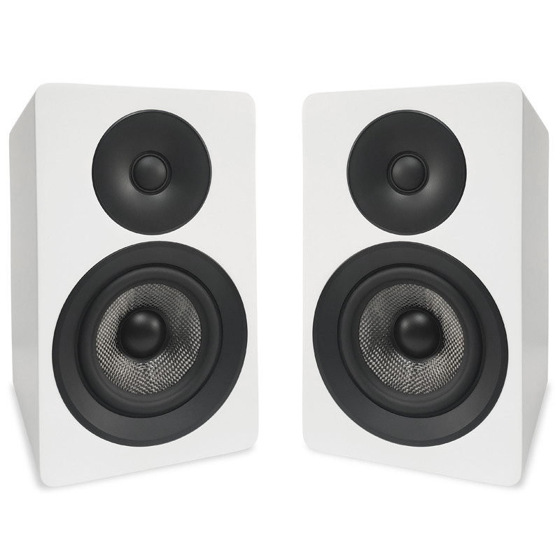 Compact 2 Way Bookshelf Speakers 4 Inch Surround Sound Woofer Speakers For Home Theater