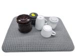 Gray Polyester Microfiber Dish Drying Mat For Dining Table