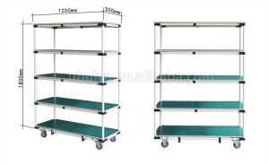 Wholesale Colorful Lean Pipe Mobile Trolley Cart Hand Pushed For Automobile Parts from china suppliers