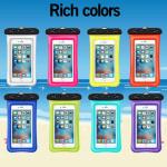 Colorful Waterproof Cell Phone Pouch Waterproof Phone Case Bag Universal PVC TPU