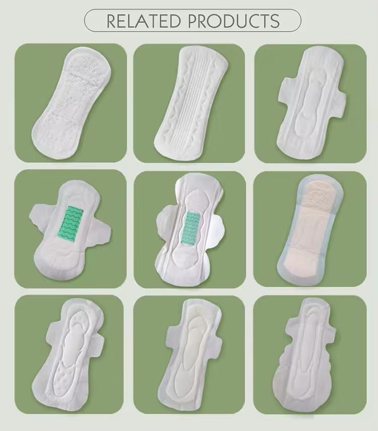 Breathable Feminine Sanitary Pads Organic Cotton Extra Heavy Sanitary Napkins