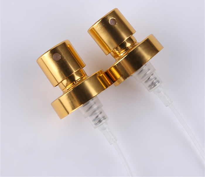 Customized Metalized aluminum crimp pump powder spray pump 15mm