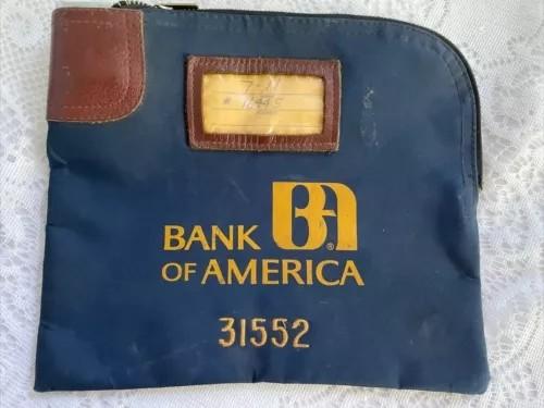 VINTAGE BANK OF AMERICA MONEY BAG LOCK BAG ID BAG BILL BAG COIN BAG BANK LOCK