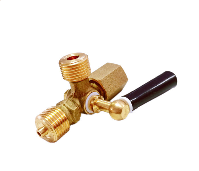 CNC Three Way Pressure Gauge Cock Lead Free Brass