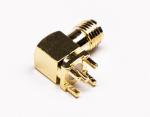 Copper Material RF Coaxial Connector SMA and Launch PCB Mount Wide Flange Gold