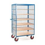 500KGS 6 Shelving Carts On Wheels Heavy Duty Shelf Trolley Metal Fab