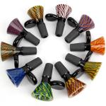 14mm Male Wig Wag Borosilicate Glass Bong Bowl With Handle For Tobacco